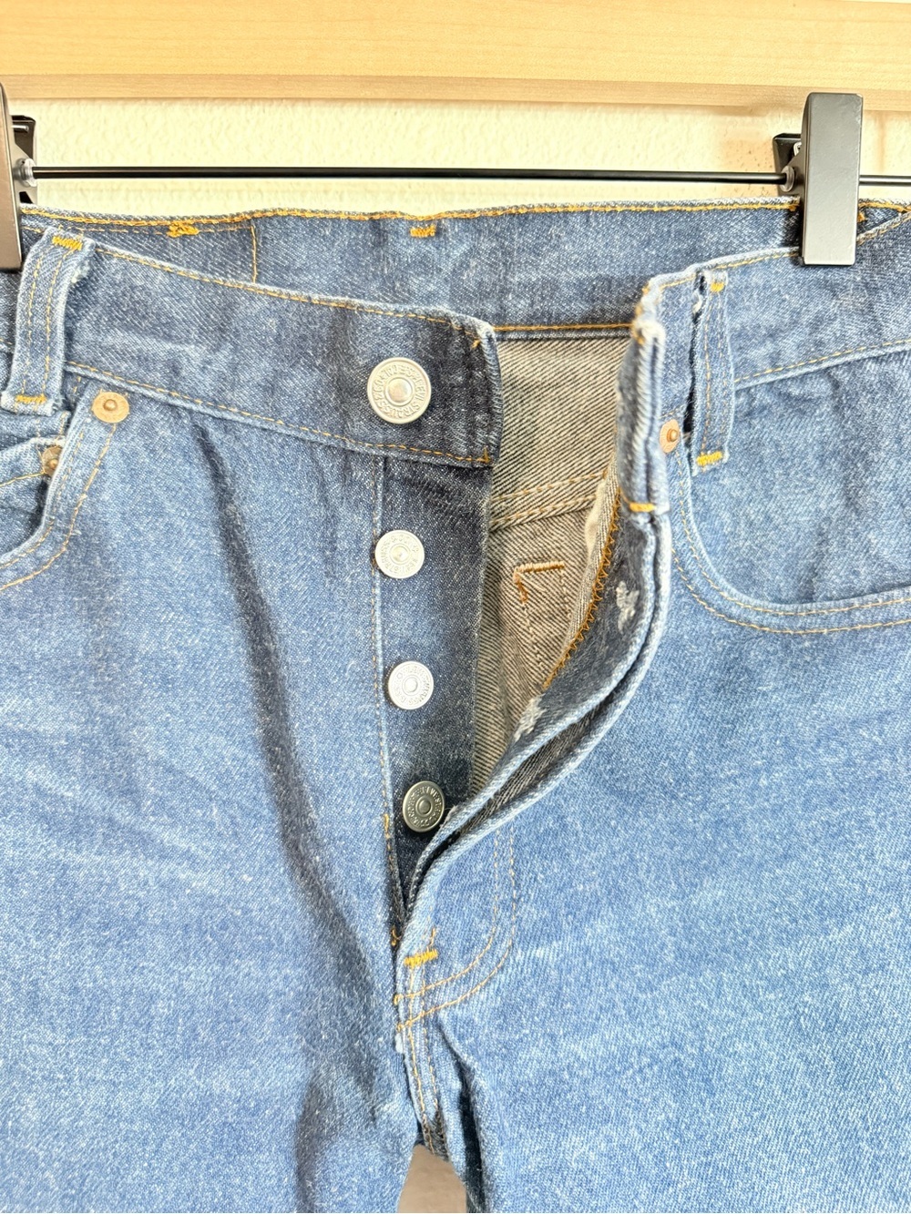 Vintage 1985 Made in USA Levi’s 701 Student Fit Student 501s Dark Wash - Picture 8 of 12